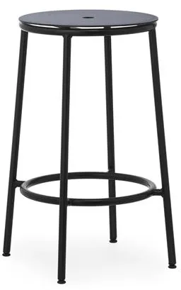 Normann Copenhagen Circa Bar Stool H65 Svart/Svart Aluminium