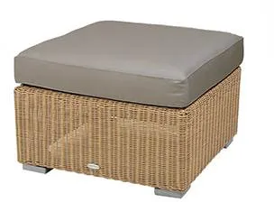 Cane-Line Chester fotskammel/sofabord, natur, pute i taupe