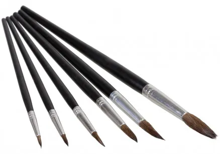 Artino Malerpensler/Kunstnerpenselsett Runde Geitehår Ass. størrelser -