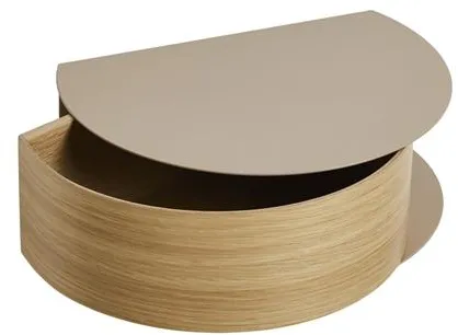 Woud Wallie Vegghylle Grå Beige/Eik