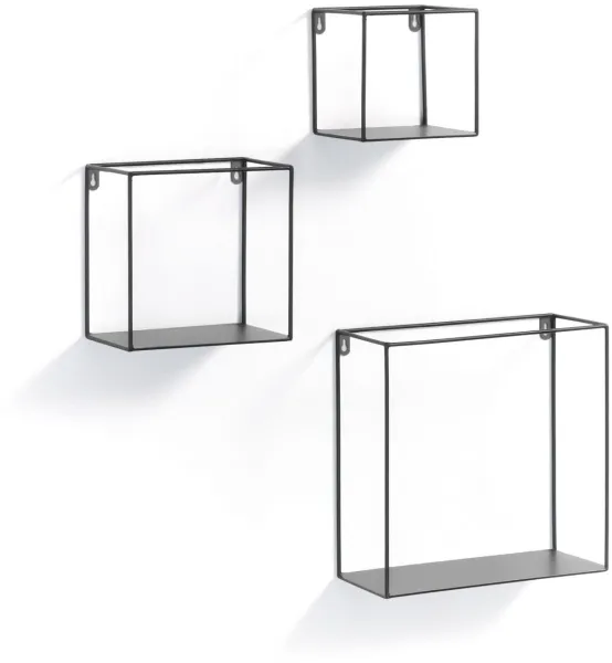 Nils, Vegghylle, svart, H30x30x12 cm